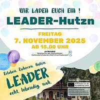 Hutz mit der LEADER Region am 7.11. ab 15 Uhr