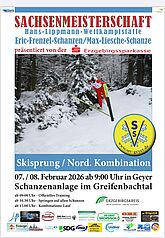 Sachsenmeisterschaft im Skisprung und der Nord. Kombination für unsere Nachwuchssportler aus ganz Sachsen am 7./8.2.26 im Greifenbachtal