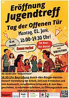Eröffnung Jugendtreff am 1. Juni um 16 Uhr