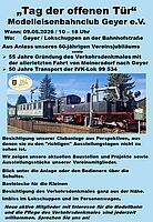 Tag der offenen Tür im Modelleisenbahnclub Geyer am 09.05. von 10-18 Uhr im Lokschuppen