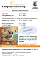 Kleinprojekteförderung - Antragstellung 09.12.24-10.02.25