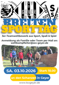 Breitensporttag am 03.10.26 ab 10 Uhr