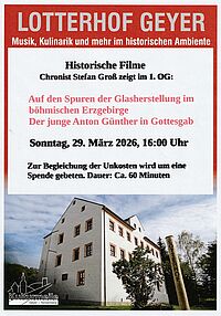 Historische Filme im Lotterhof am 29.03.26 um 16 Uhr