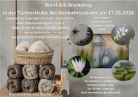 WoolArt Workshop am 17.05.26 von 10-16 Uhr
