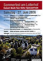 Sommerfest am Lotterhof am 27.06.2026 ab 14:30 Uhr