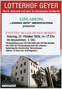 Tanztee im Lotterhof am 25.10. von 14-17 Uhr