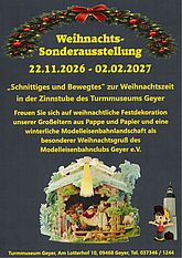 Weihnachtsausstellung im Turmmuseum vom 22.11.26 - 02.02.27